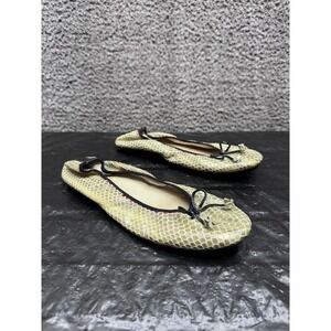 Mac Douglas Snakeskin Print Leather Eliane Ballet Flats Womens Size 41 EU